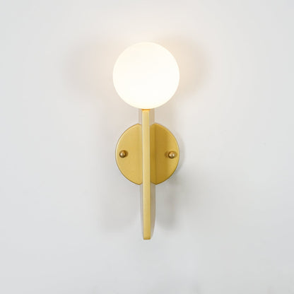 Bower Sconce | Brass and Glass | White