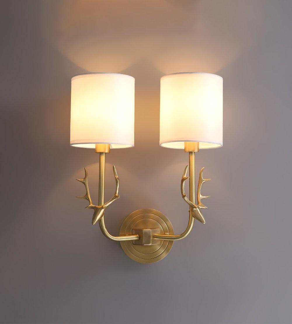 Deer Head Wall Light | Brass | Indoor Use