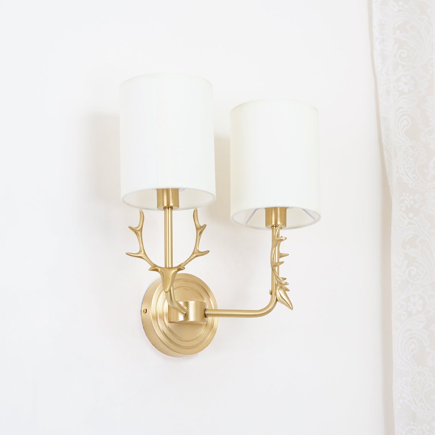 Deer Head Wall Light | Brass | Indoor Use