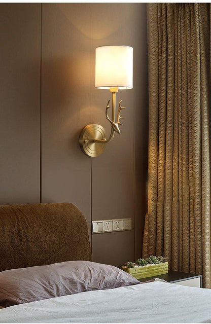 Deer Head Wall Light | Brass | Indoor Use