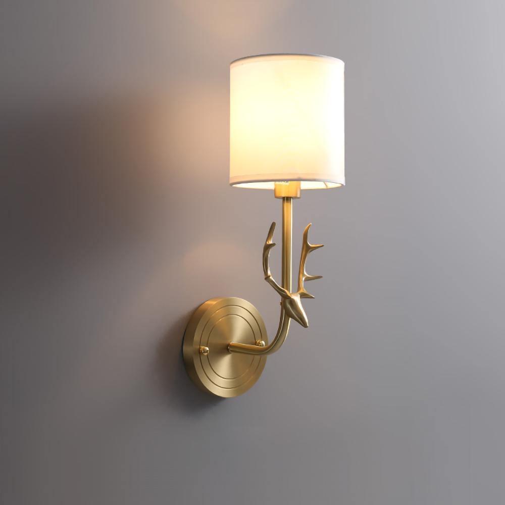 Deer Head Wall Light | Brass | Indoor Use