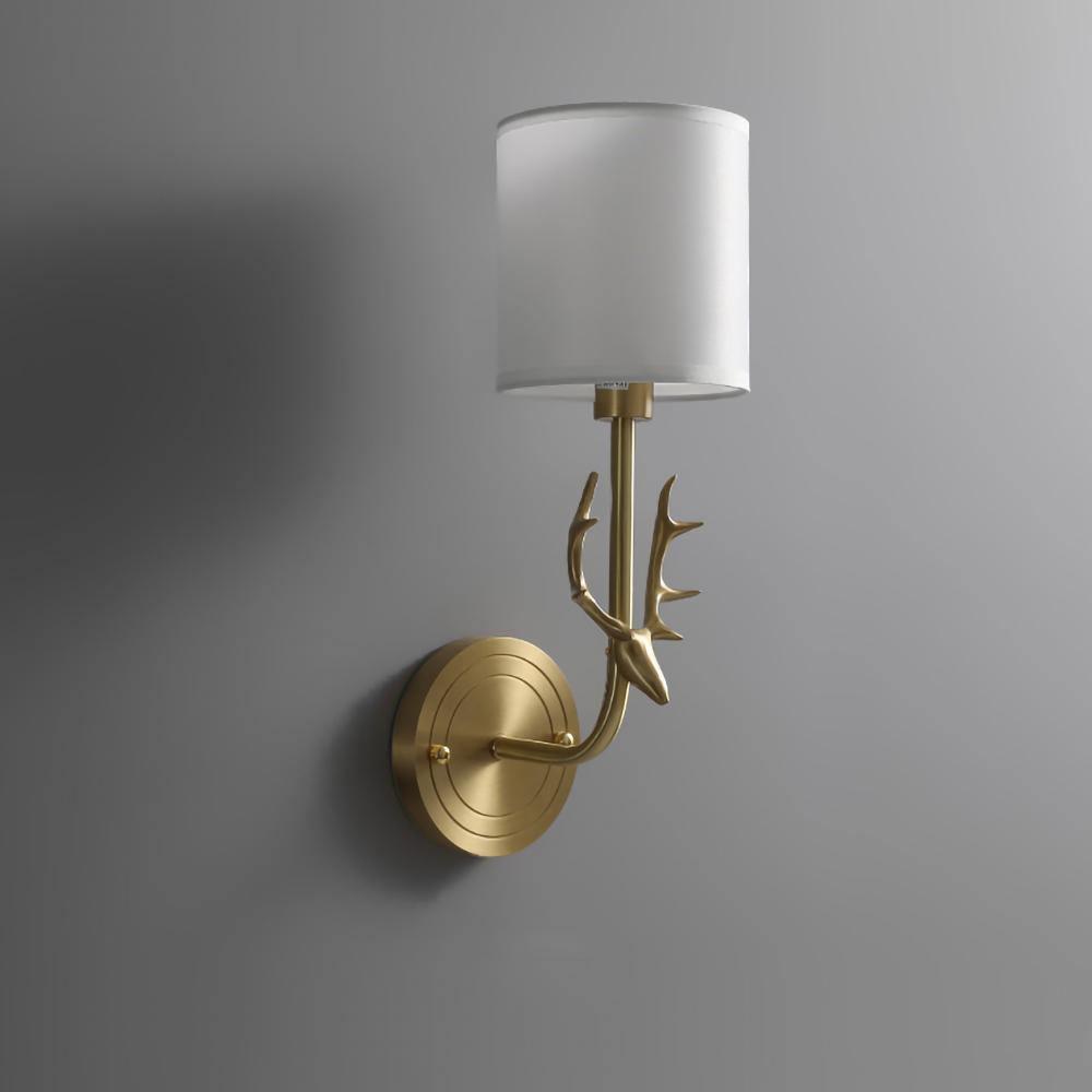 Deer Head Wall Light | Brass | Indoor Use