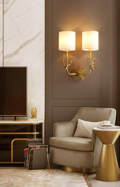 Deer Head Wall Light | Brass | Indoor Use