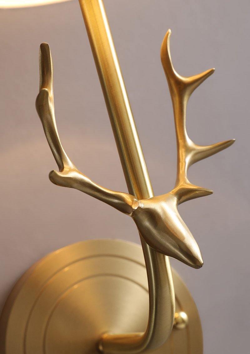 Deer Head Wall Light | Brass | Indoor Use