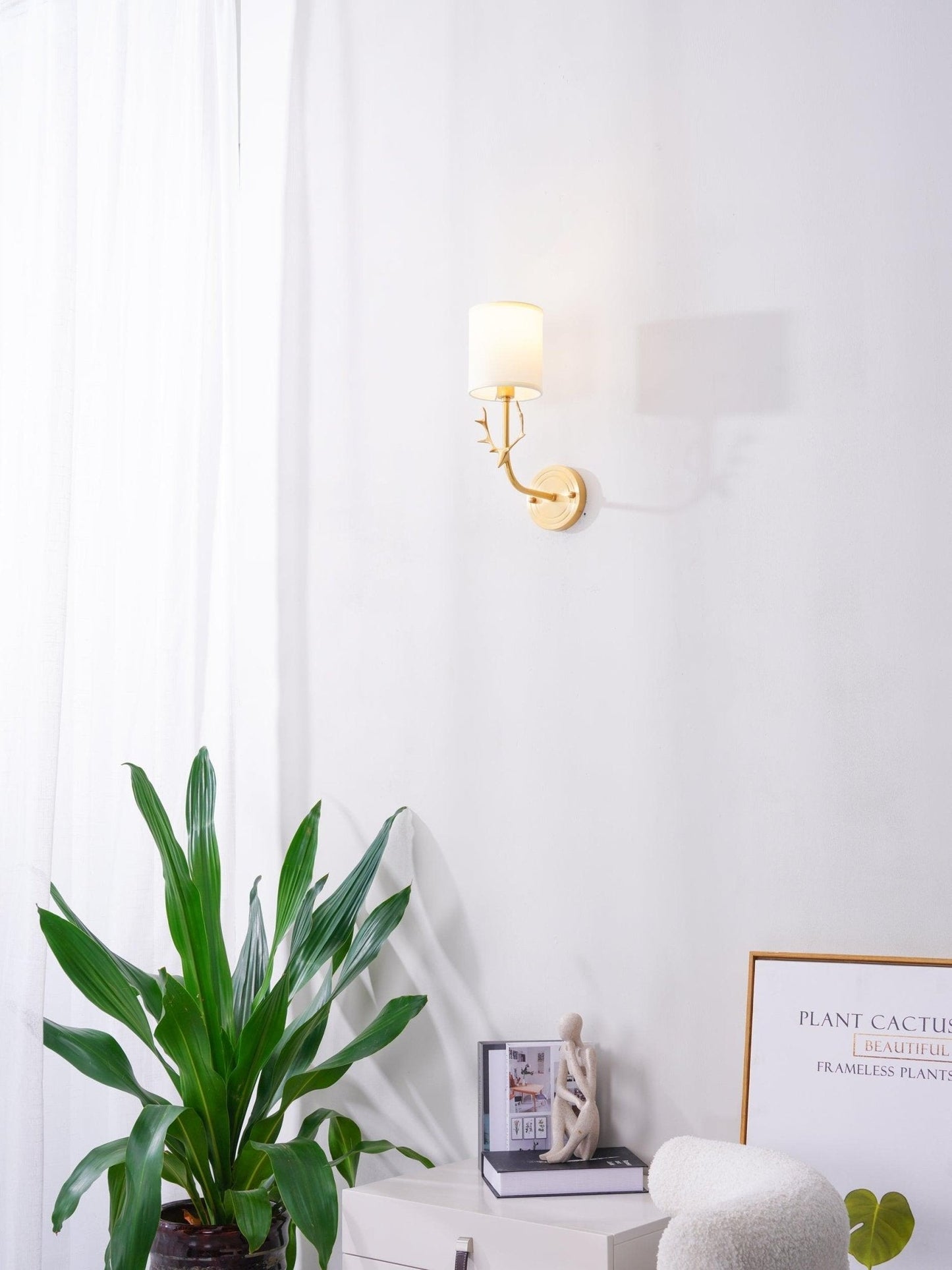 Deer Head Wall Light | Brass | Indoor Use