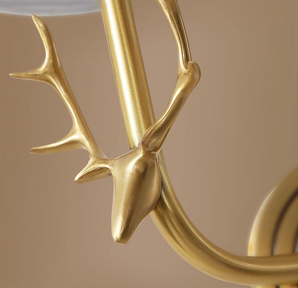 Deer Head Wall Light | Brass | Indoor Use