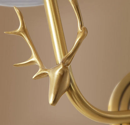 Deer Head Wall Light | Brass | Indoor Use