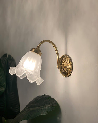 Brass Sconce | Floral Design | Set of 2
