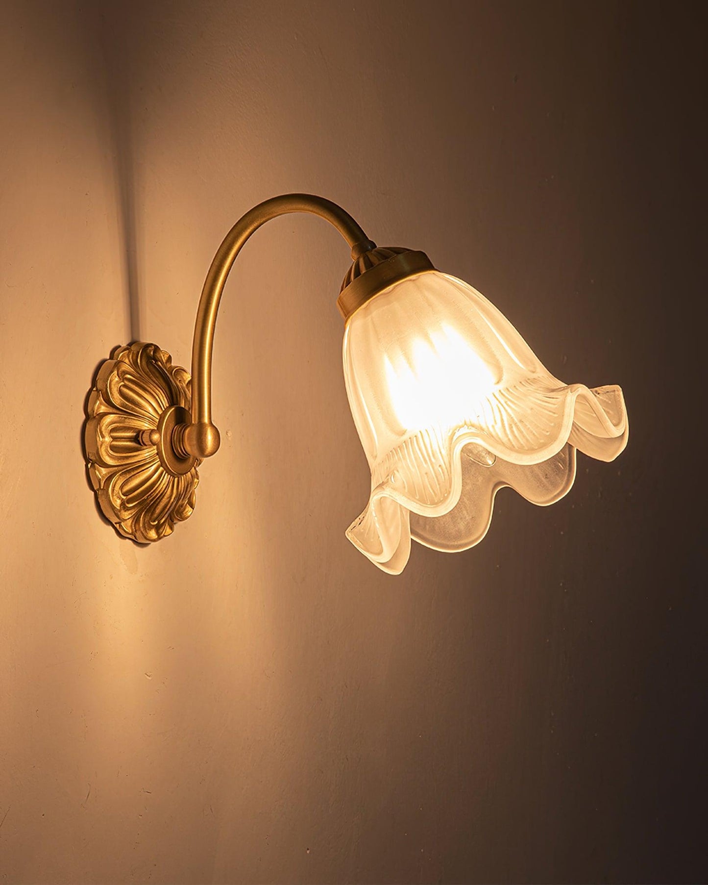 Brass Sconce | Floral Design | Set of 2