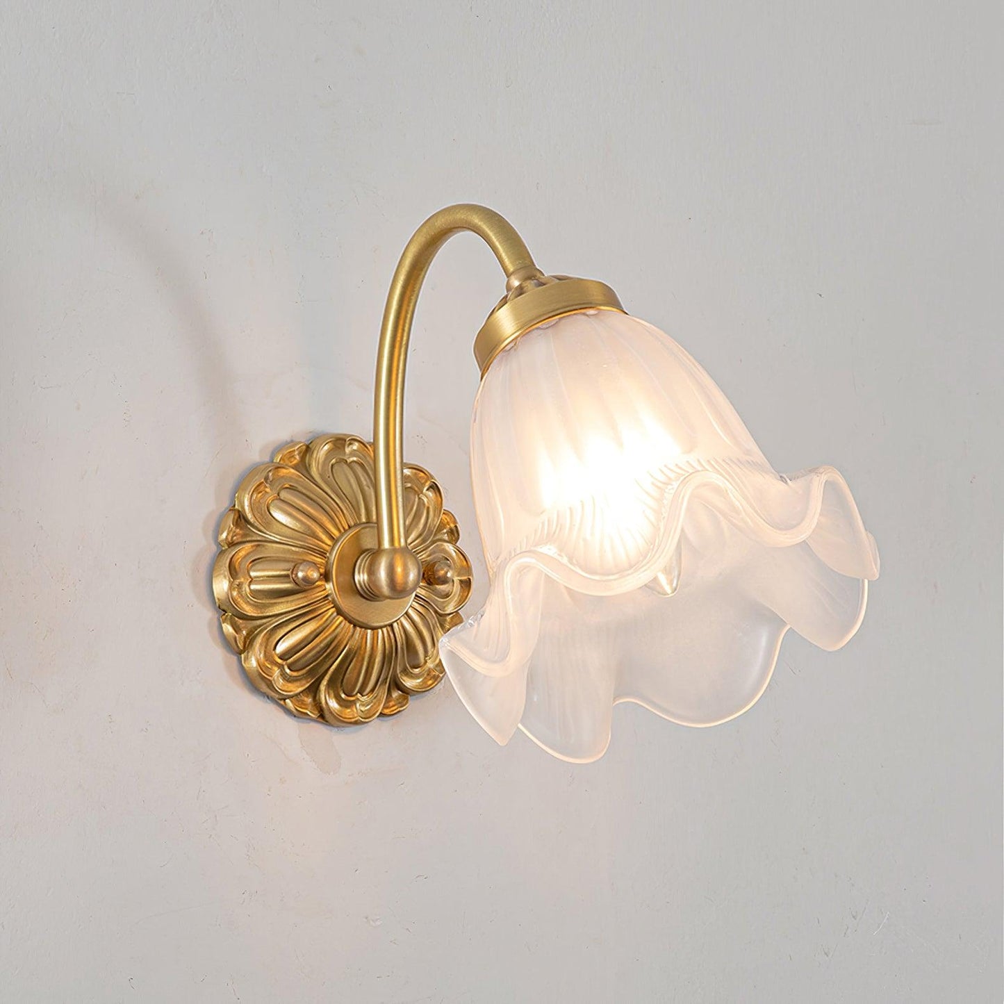 Brass Sconce | Floral Design | Set of 2