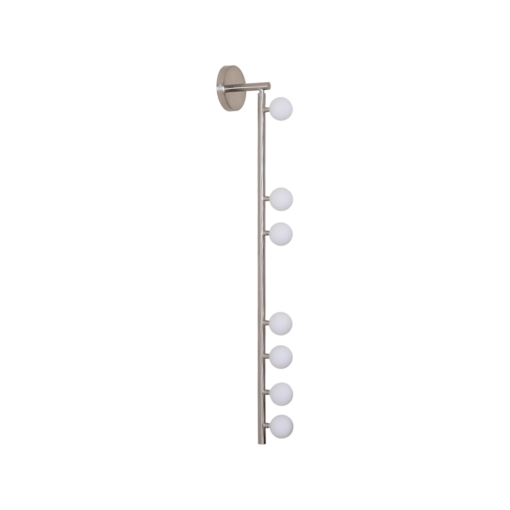 Brass Glass Tube Plug-in Wall Lamp | Brass & Glass | White