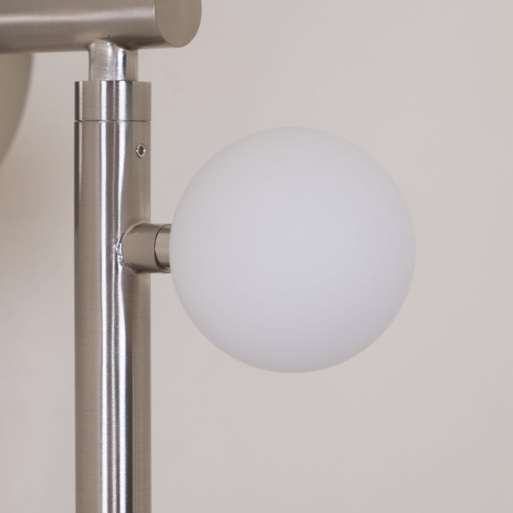 Brass Glass Tube Plug-in Wall Lamp | Brass & Glass | White
