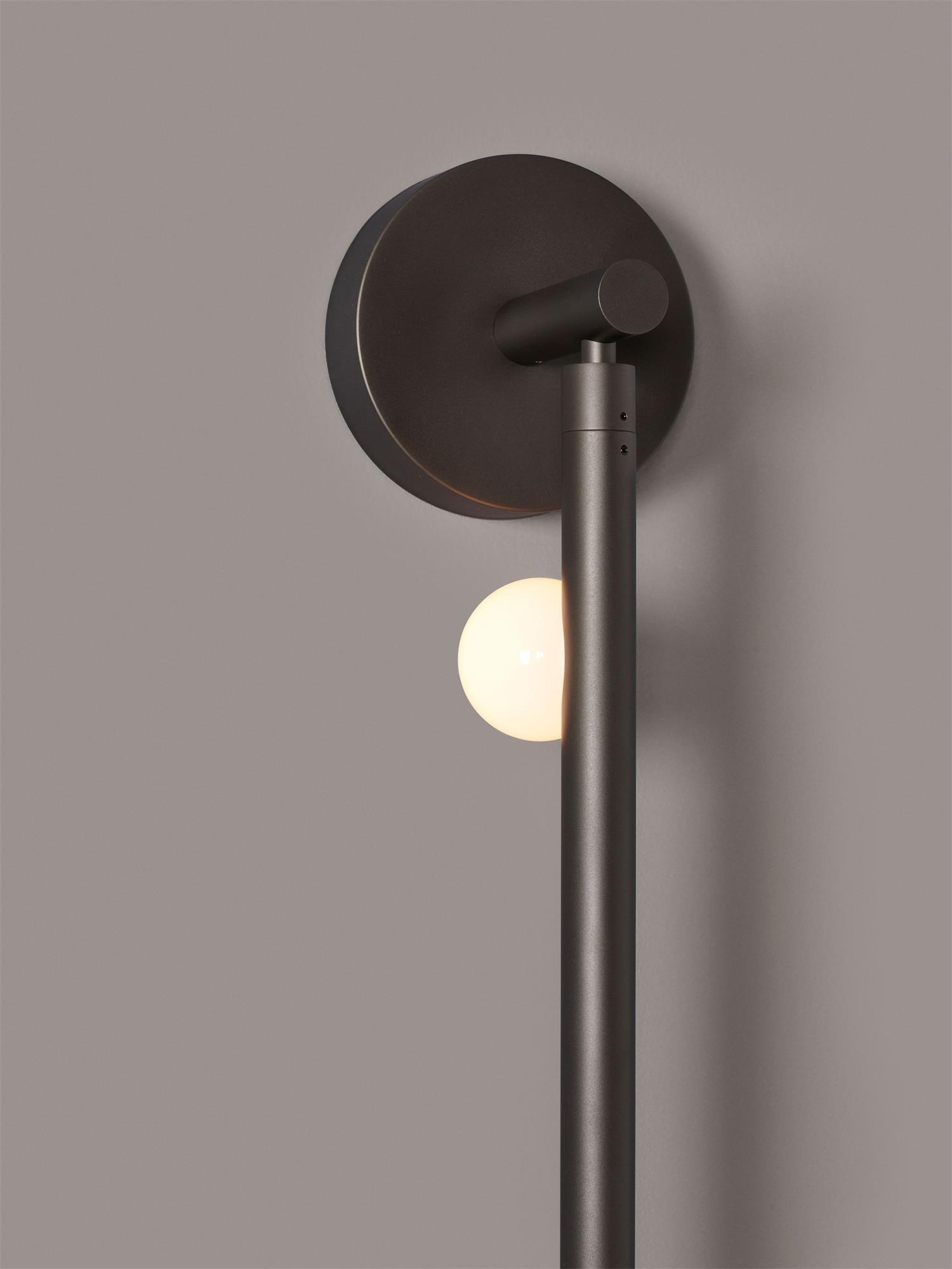Brass Glass Tube Plug-in Wall Lamp | Brass & Glass | White