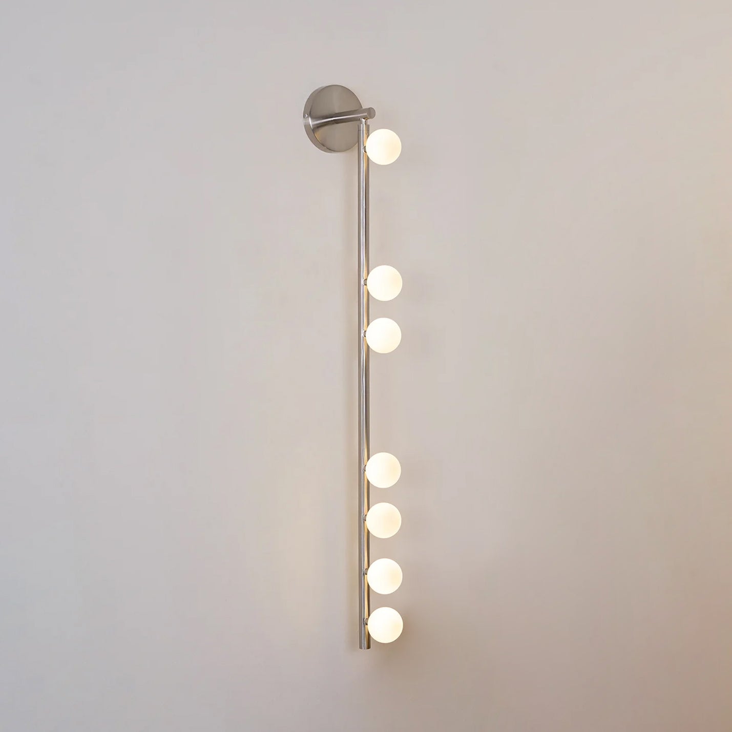 Brass Glass Tube Plug-in Wall Lamp | Brass & Glass | White