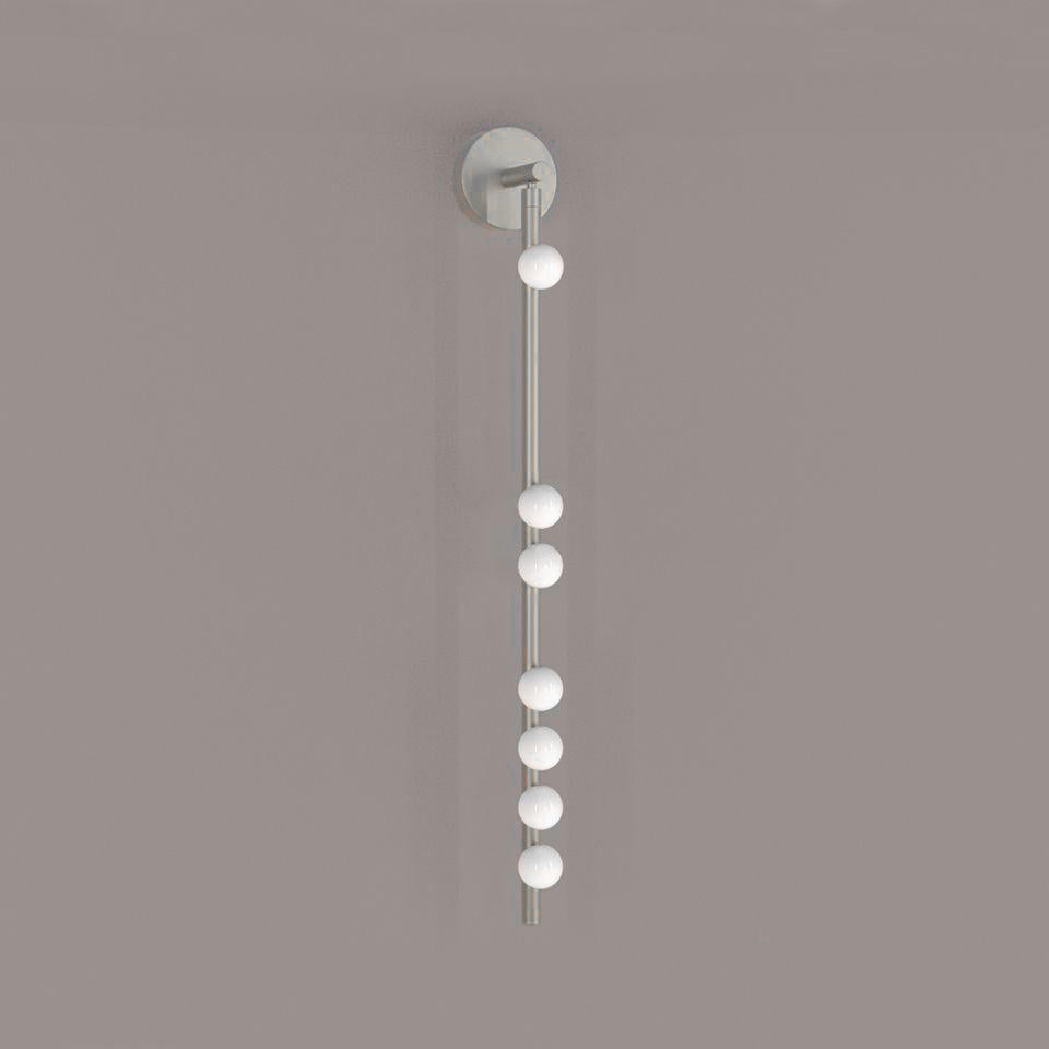 Brass Glass Tube Plug-in Wall Lamp | Brass & Glass | White