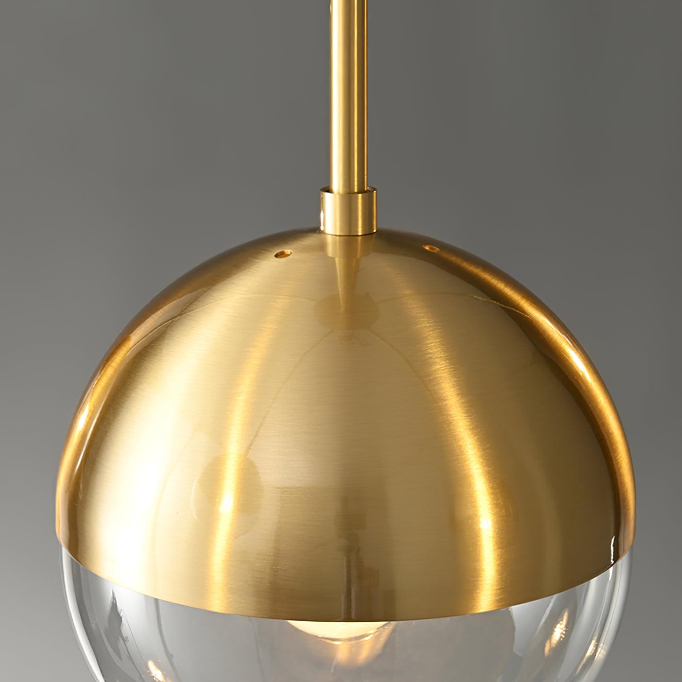 Brass Ceiling Lamp | Glass & Brass | Gold or Black Finish