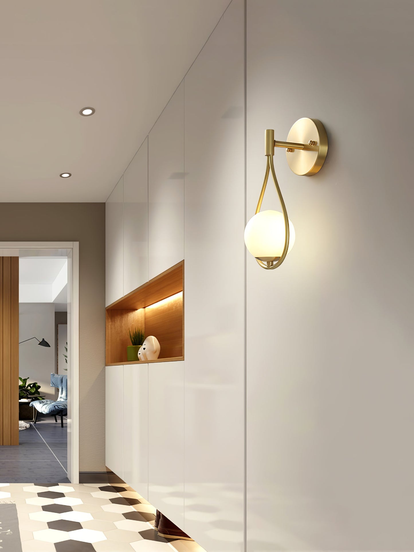 Brass Wall Lamp Set | Vintage Industrial Design | Set of 2