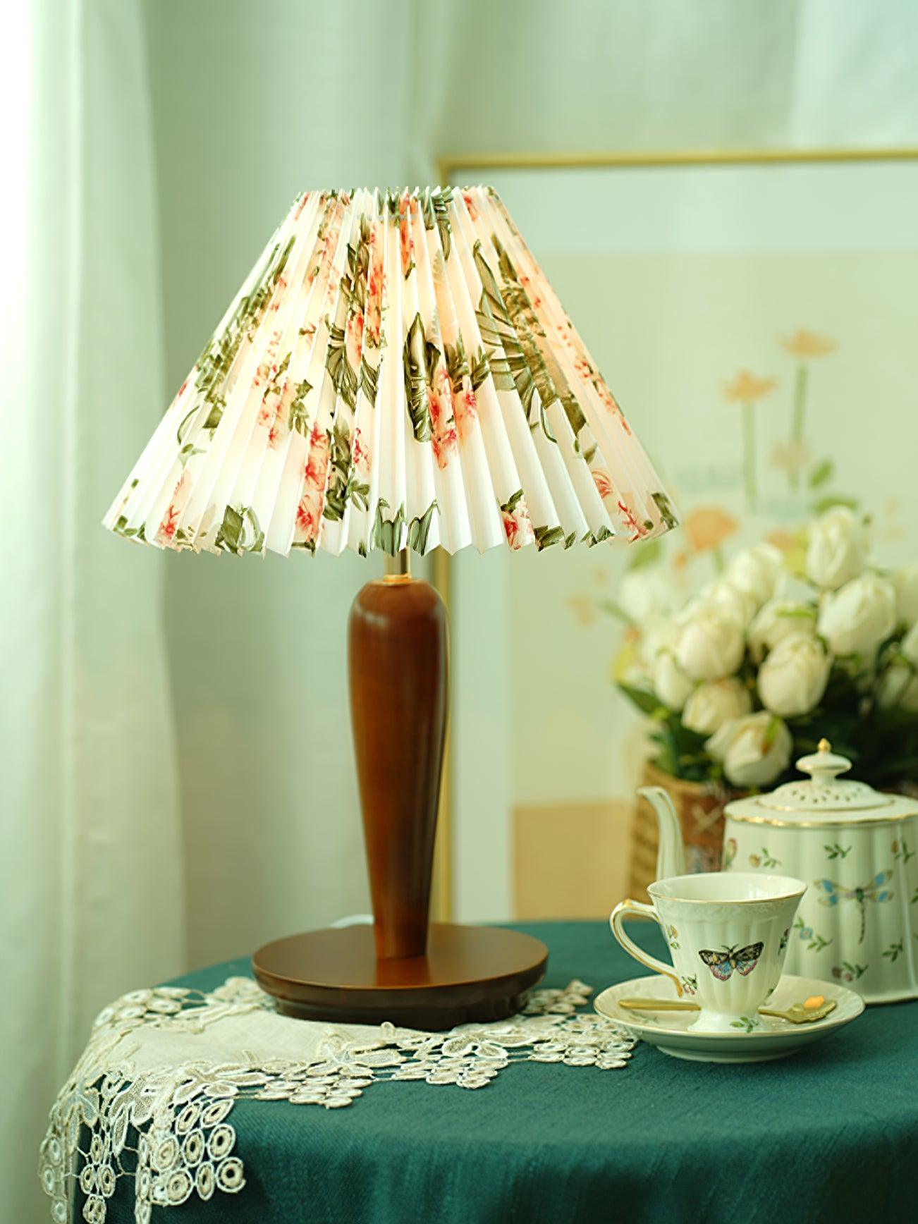 Brentwood Table Lamp | Fabric, Metal, Iron, Wooden | White Shade