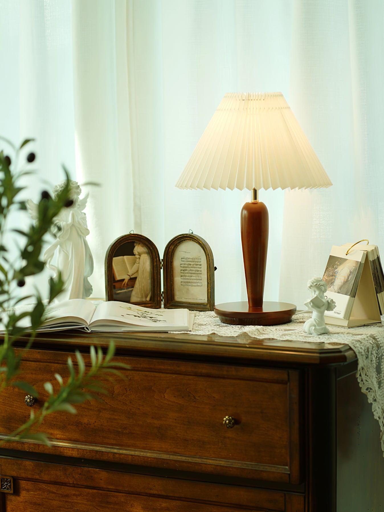 Brentwood Table Lamp | Fabric, Metal, Iron, Wooden | White Shade