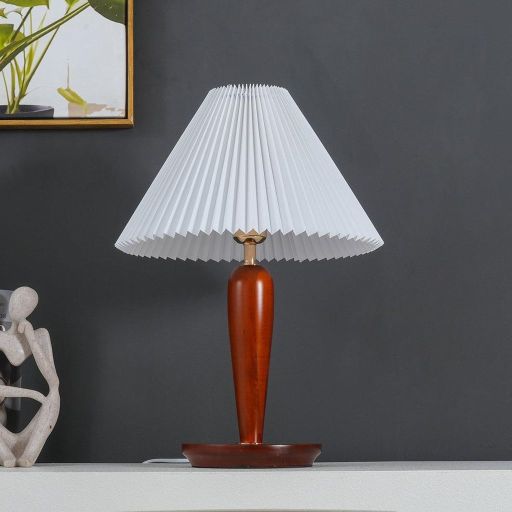Brentwood Table Lamp | Fabric, Metal, Iron, Wooden | White Shade