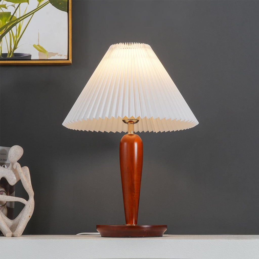 Brentwood Table Lamp | Fabric, Metal, Iron, Wooden | White Shade