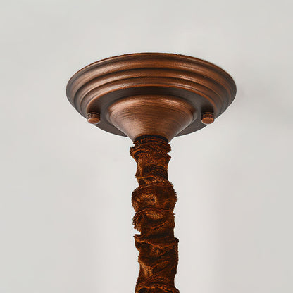 Bellrose Chandelier | Metal & Frosted Glass | Reddish Brown, 3-10 Lights