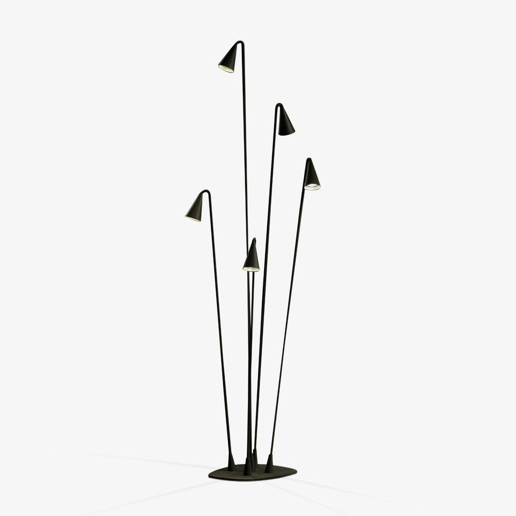 Bellflower Outdoor Floor Lamp | Aluminum | Black