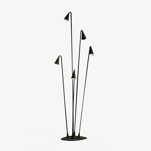 Bellflower Outdoor Floor Lamp | Aluminum | Black