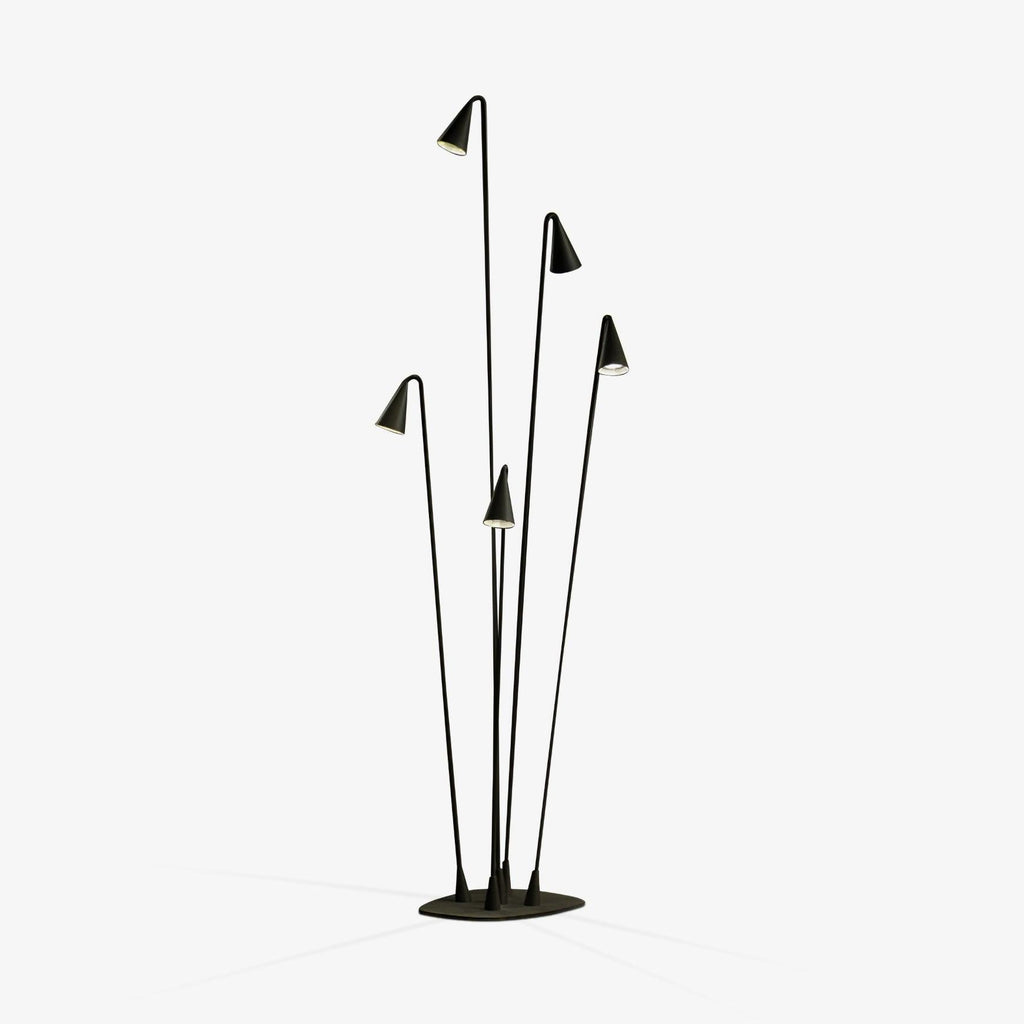 Bellflower Outdoor Floor Lamp | Aluminum | Black