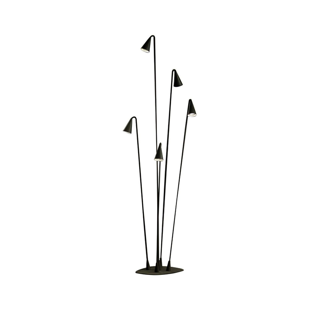 Bellflower Outdoor Floor Lamp | Aluminum | Black