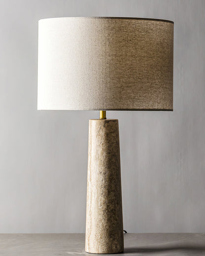 Brixton Table Lamp | Natural Wood & Linen | Beige