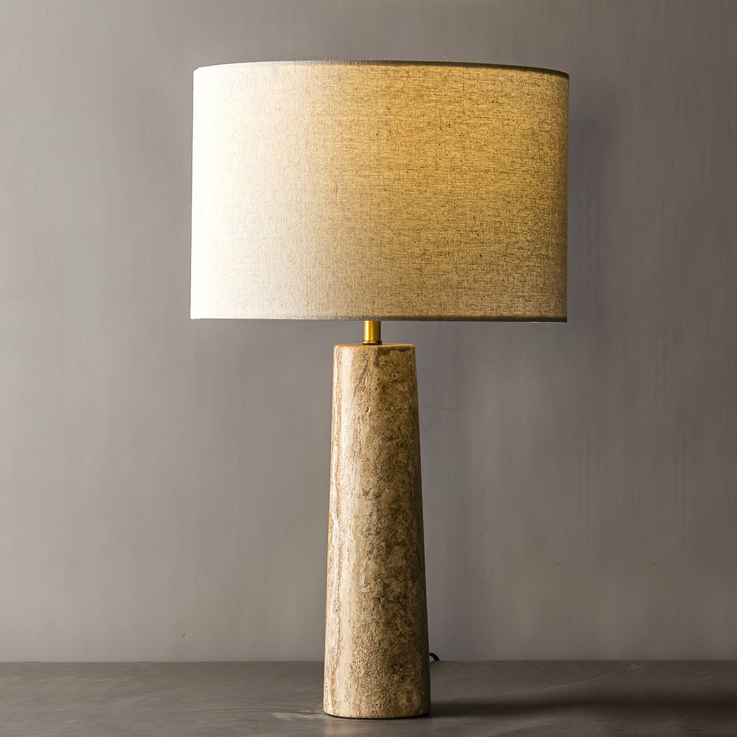 Brixton Table Lamp | Natural Wood & Linen | Beige