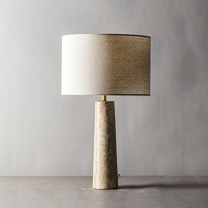 Brixton Table Lamp | Natural Wood & Linen | Beige