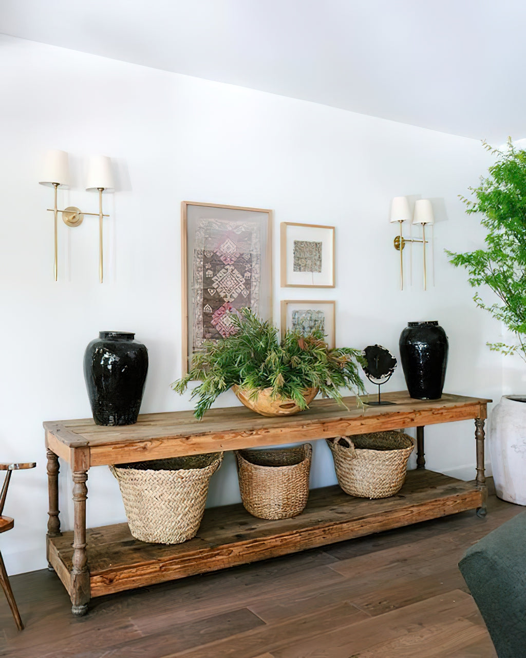 Bryant Wall Light | Brass & Fabric | Indoor