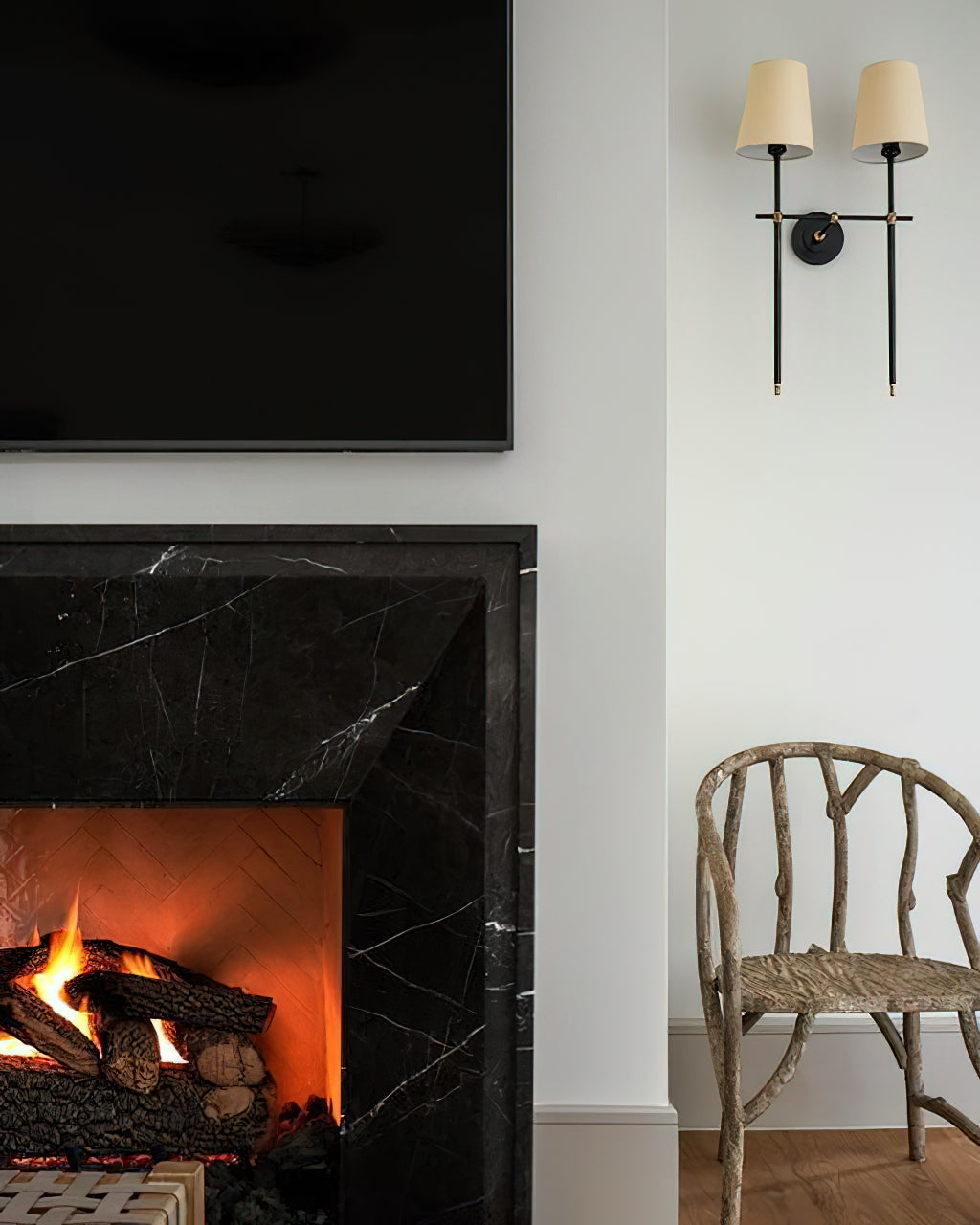 Bryant Wall Light | Brass & Fabric | Indoor