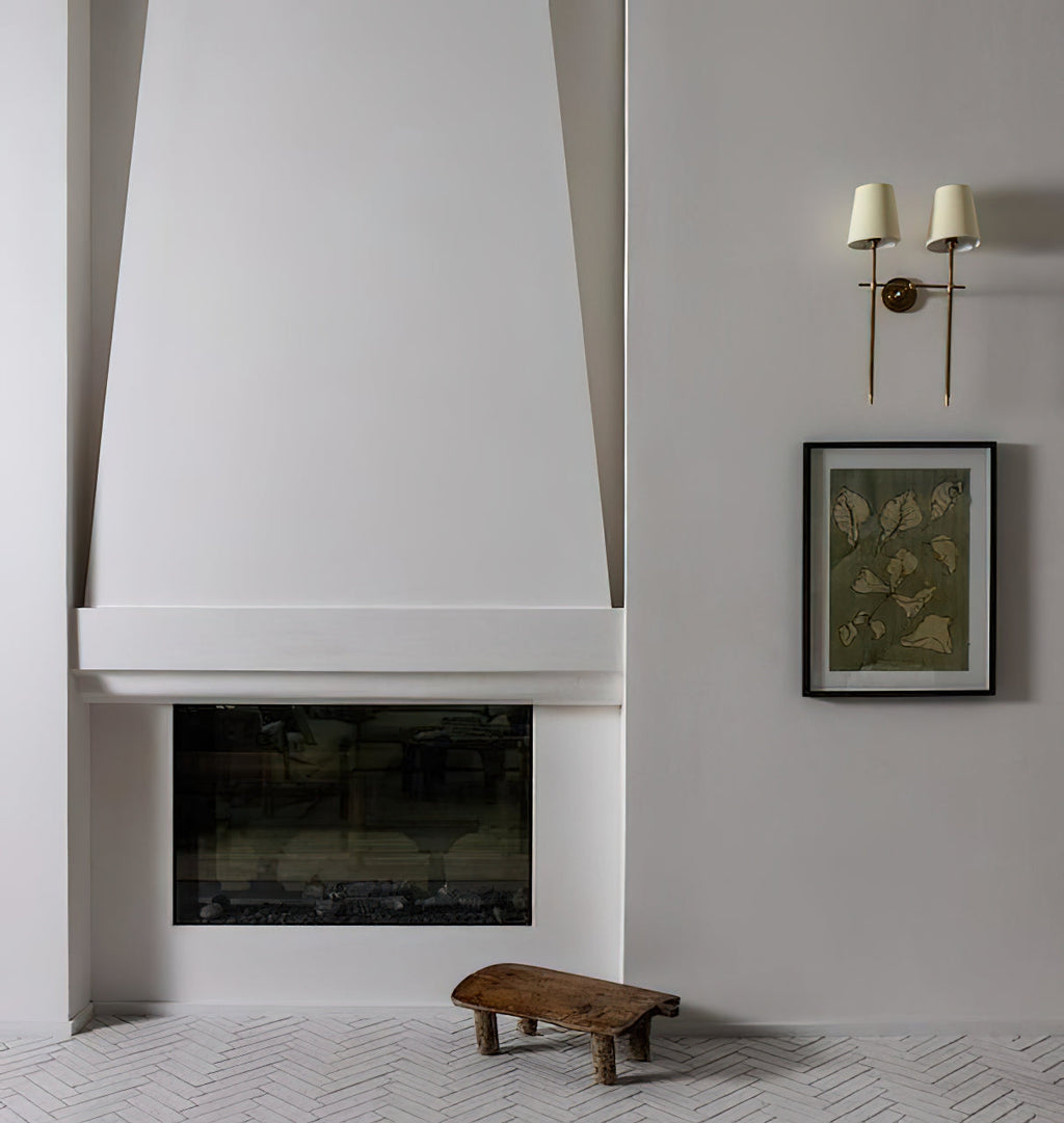 Bryant Wall Light | Brass & Fabric | Indoor