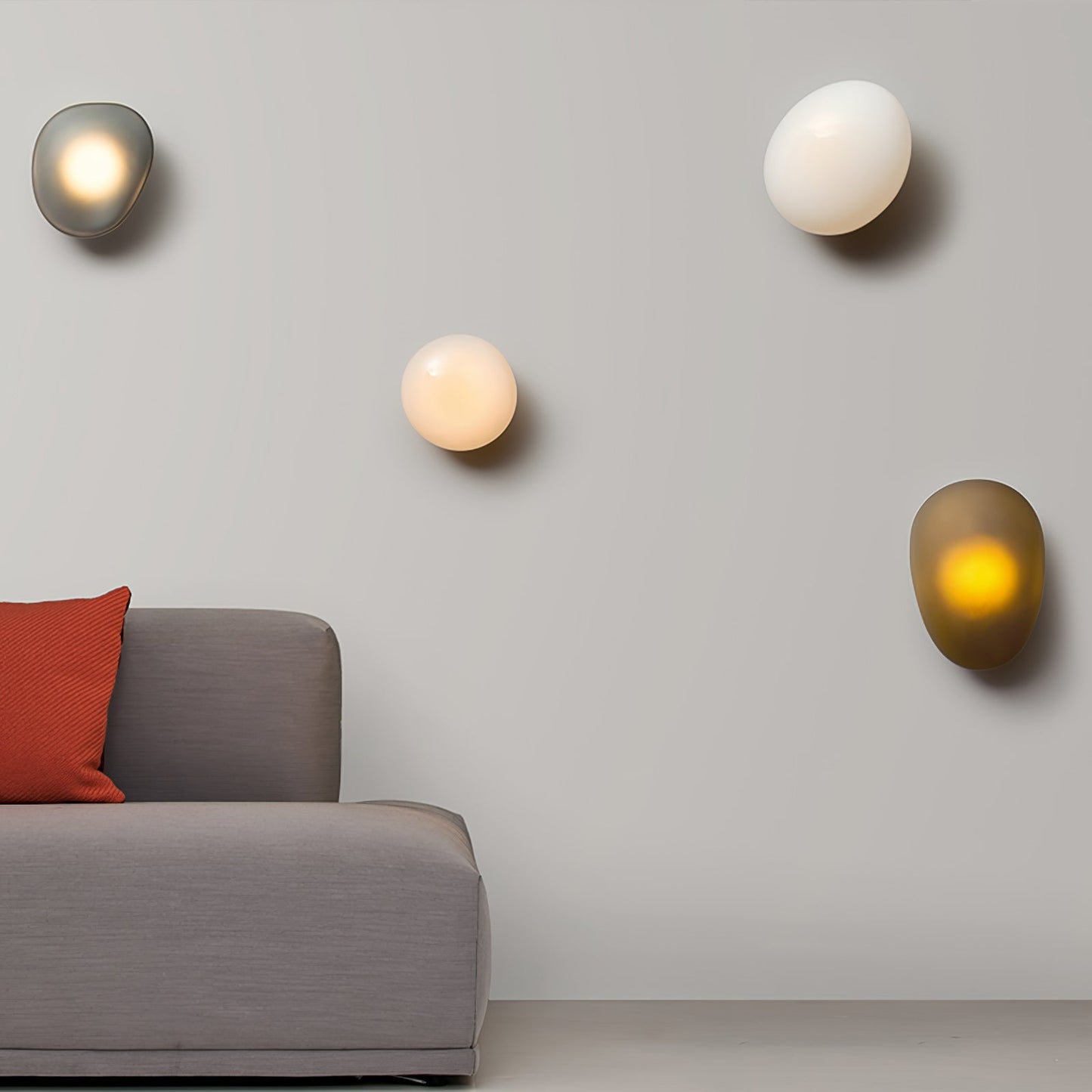 Bubble Glass Wall Lamp | Metal & Glass | Dimmable, Multi-Color Options