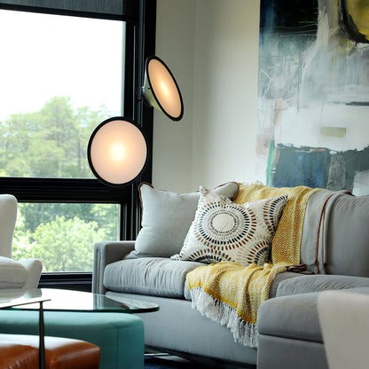 Bulat Floor Lamp | Antique Black Metal & Frosted Glass | 152cm Height