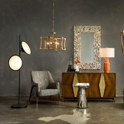 Bulat Floor Lamp | Antique Black Metal & Frosted Glass | 152cm Height