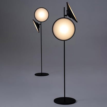 Bulat Floor Lamp | Antique Black Metal & Frosted Glass | 152cm Height