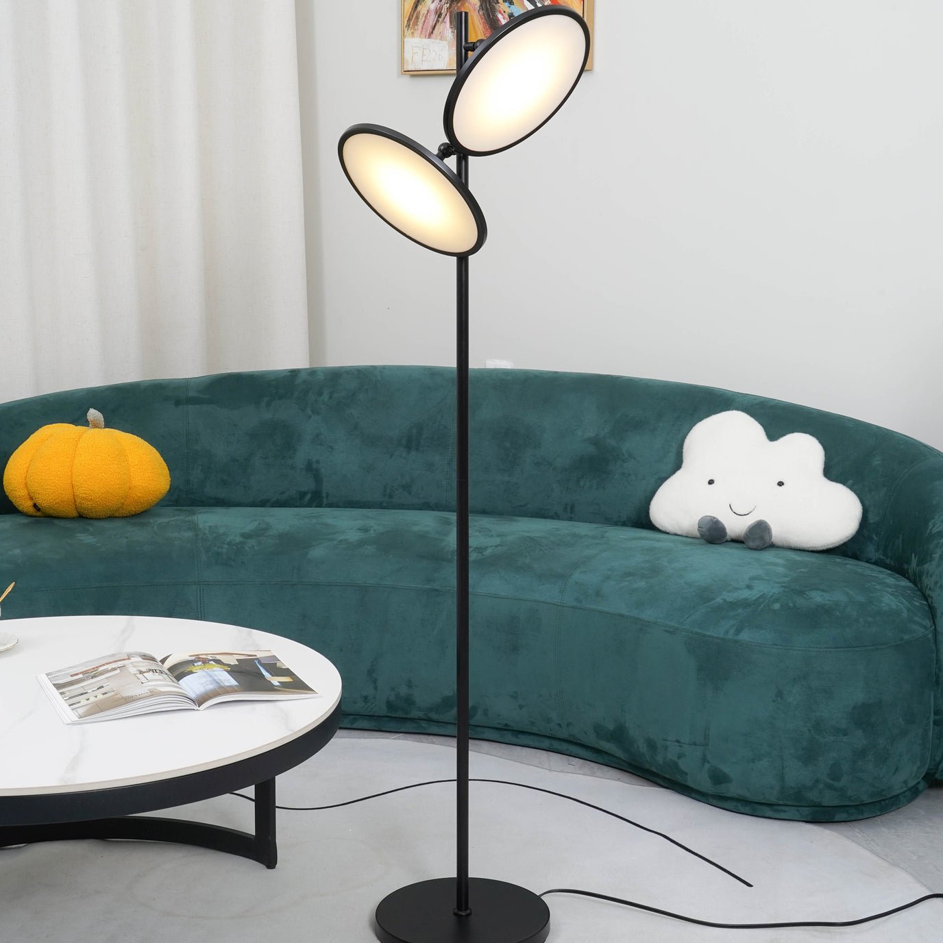Bulat Floor Lamp | Antique Black Metal & Frosted Glass | 152cm Height