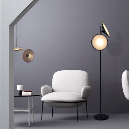 Bulat Floor Lamp | Antique Black Metal & Frosted Glass | 152cm Height