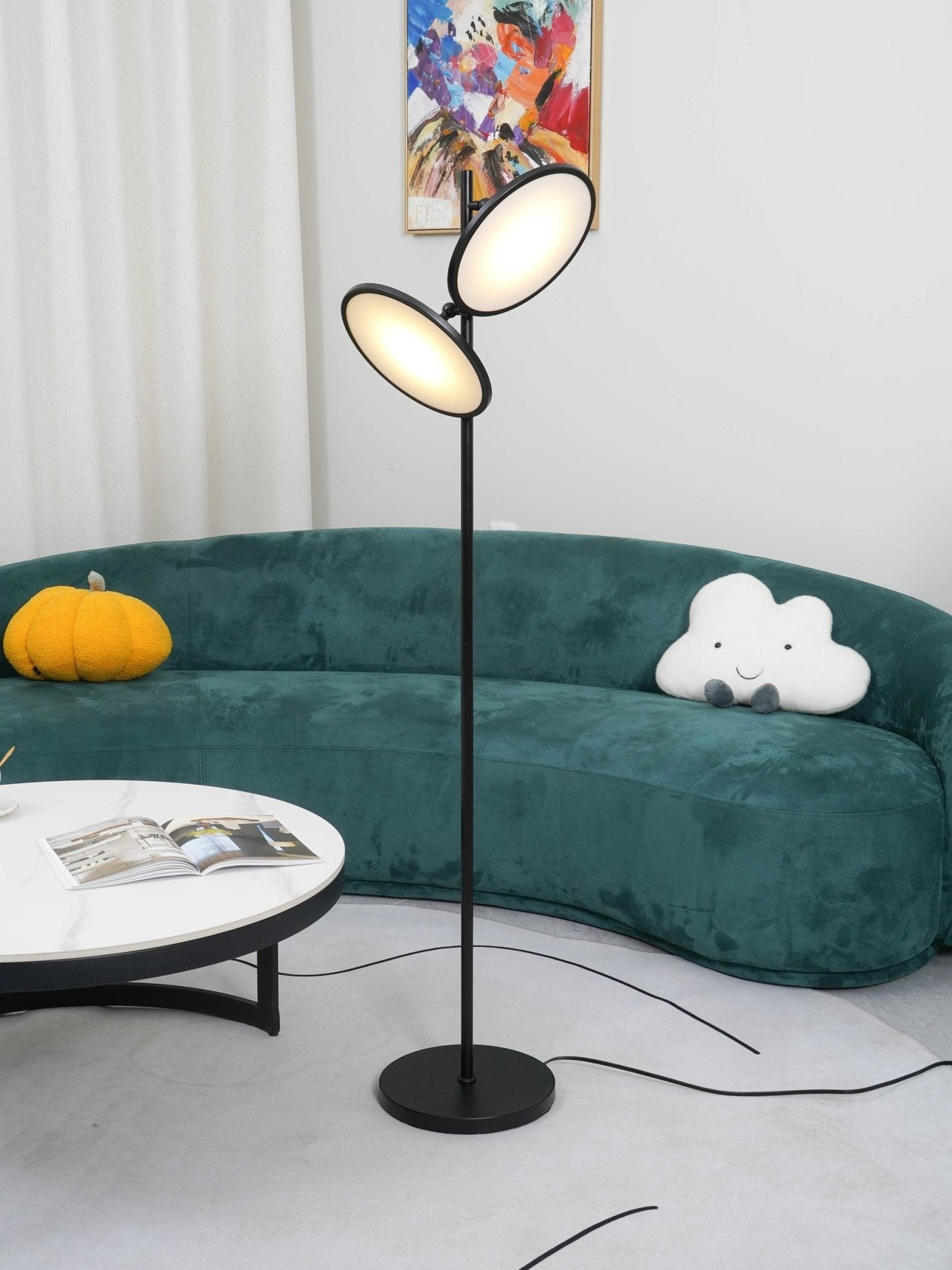 Bulat Floor Lamp | Antique Black Metal & Frosted Glass | 152cm Height