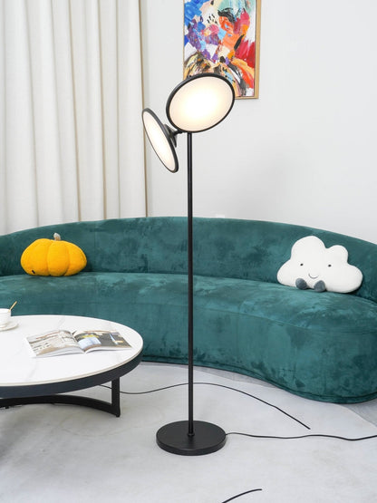 Bulat Floor Lamp | Antique Black Metal & Frosted Glass | 152cm Height