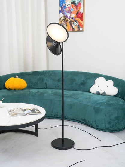 Bulat Floor Lamp | Antique Black Metal & Frosted Glass | 152cm Height