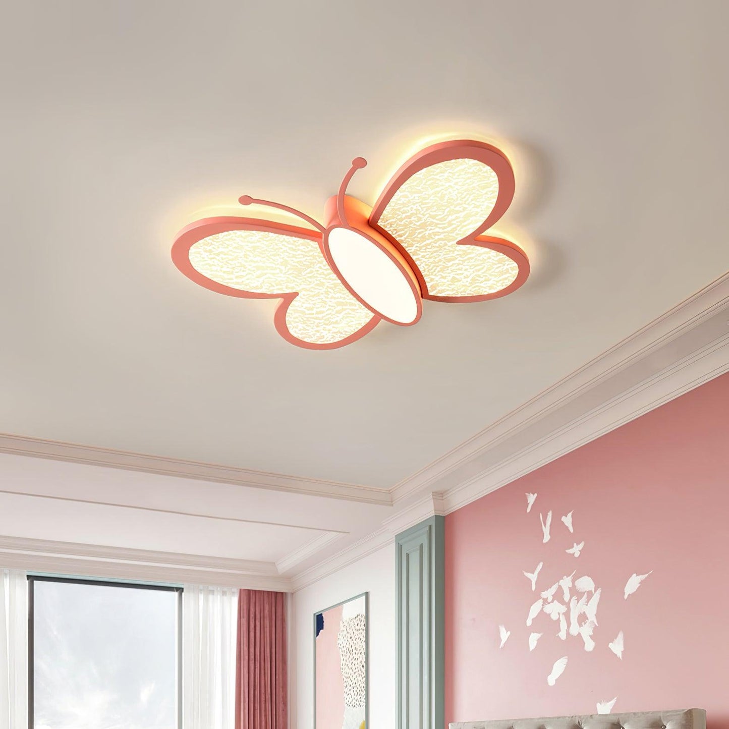 Butterfly Ceiling Lamp | LED | White or Pink