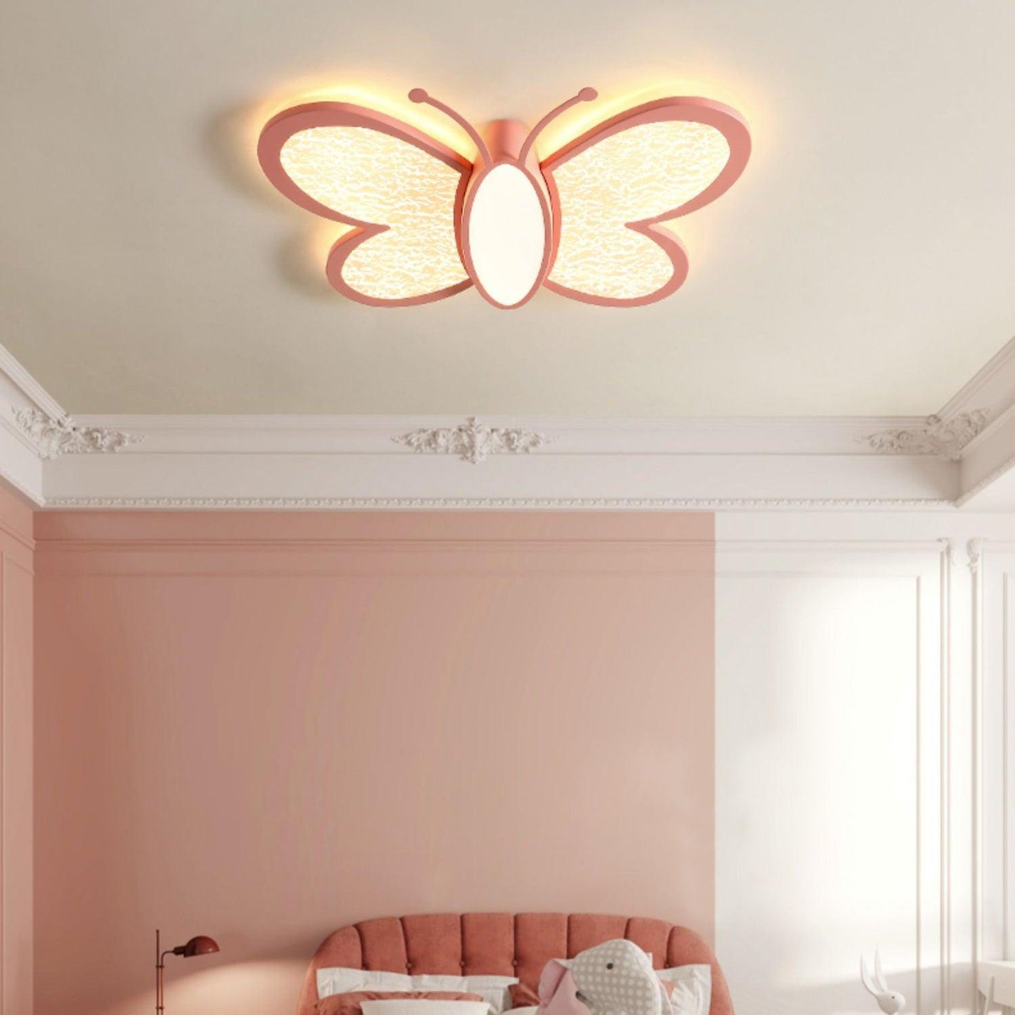 Butterfly Ceiling Lamp | LED | White or Pink