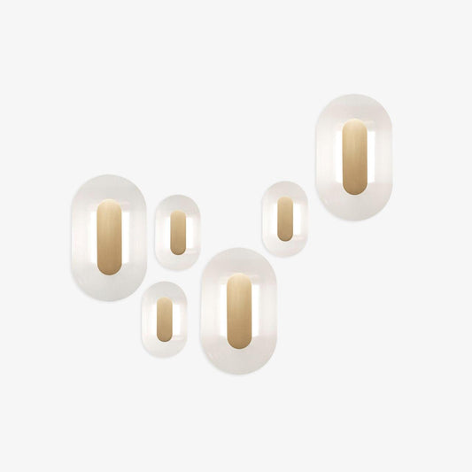 Button Wall Lamp | Brass Structure | Gold