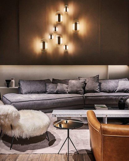 Button Wall Lamp | Brass Structure | Gold