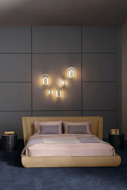 Button Wall Lamp | Brass Structure | Gold